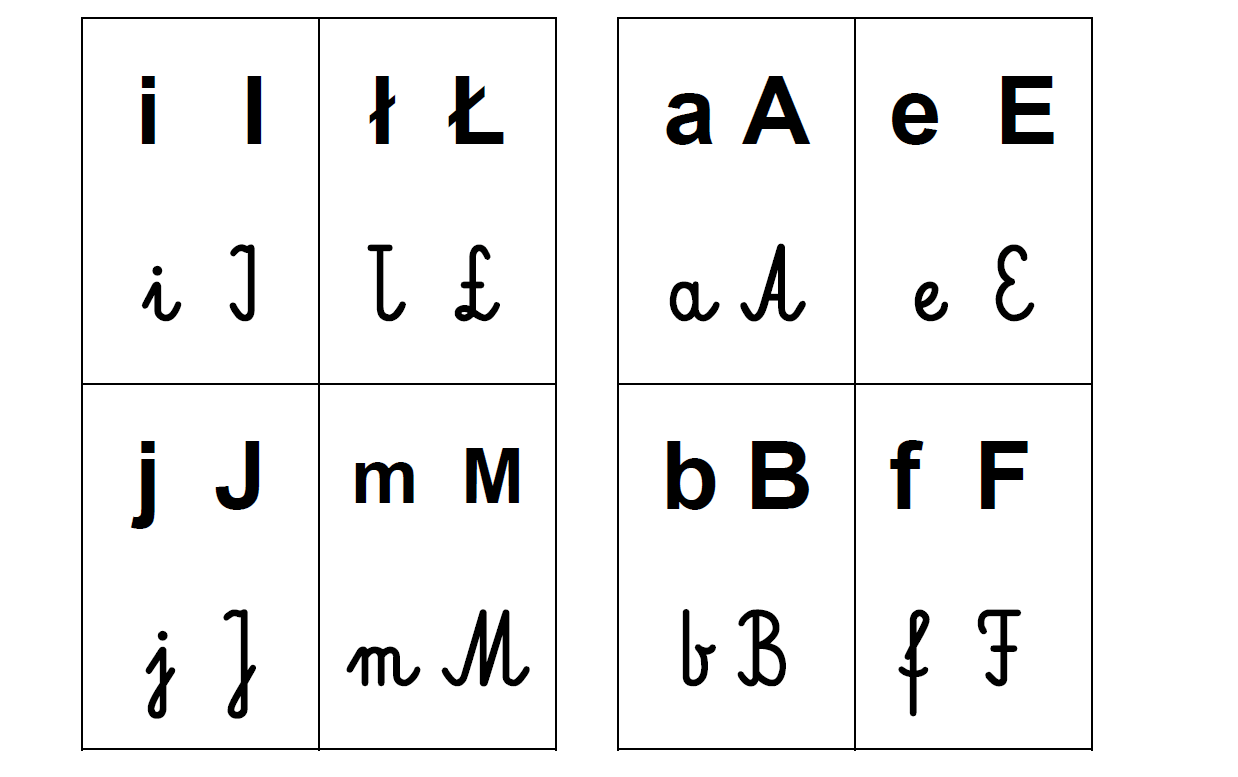 Alfabet do druku – karty