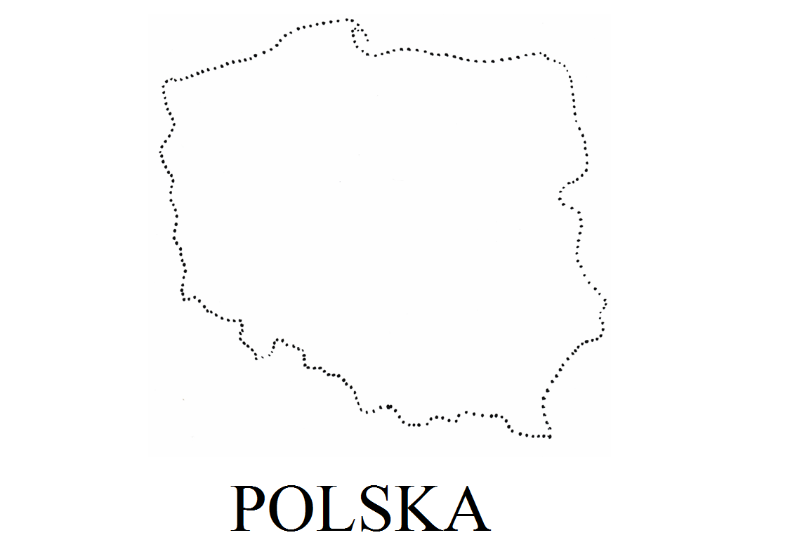 polska kontur mapa do druku