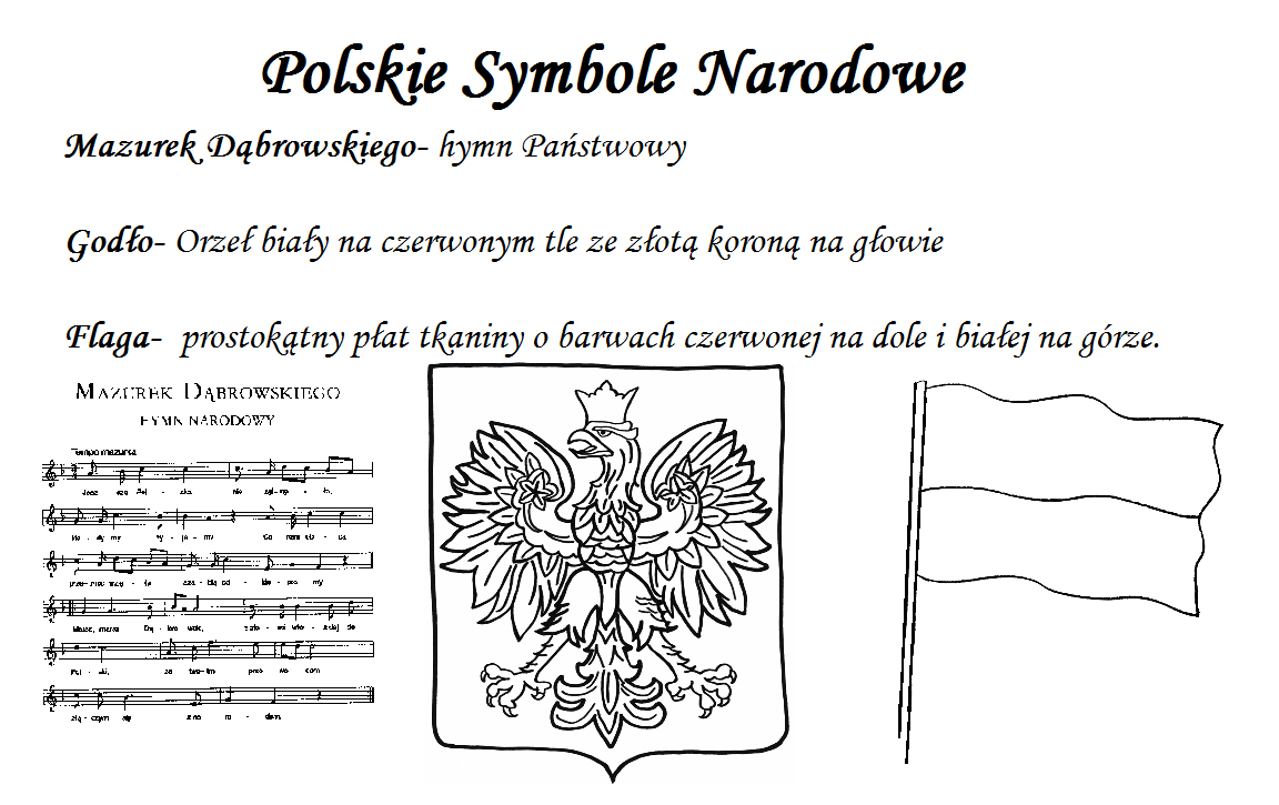 Polskie symbole narodowe kolorowanka
