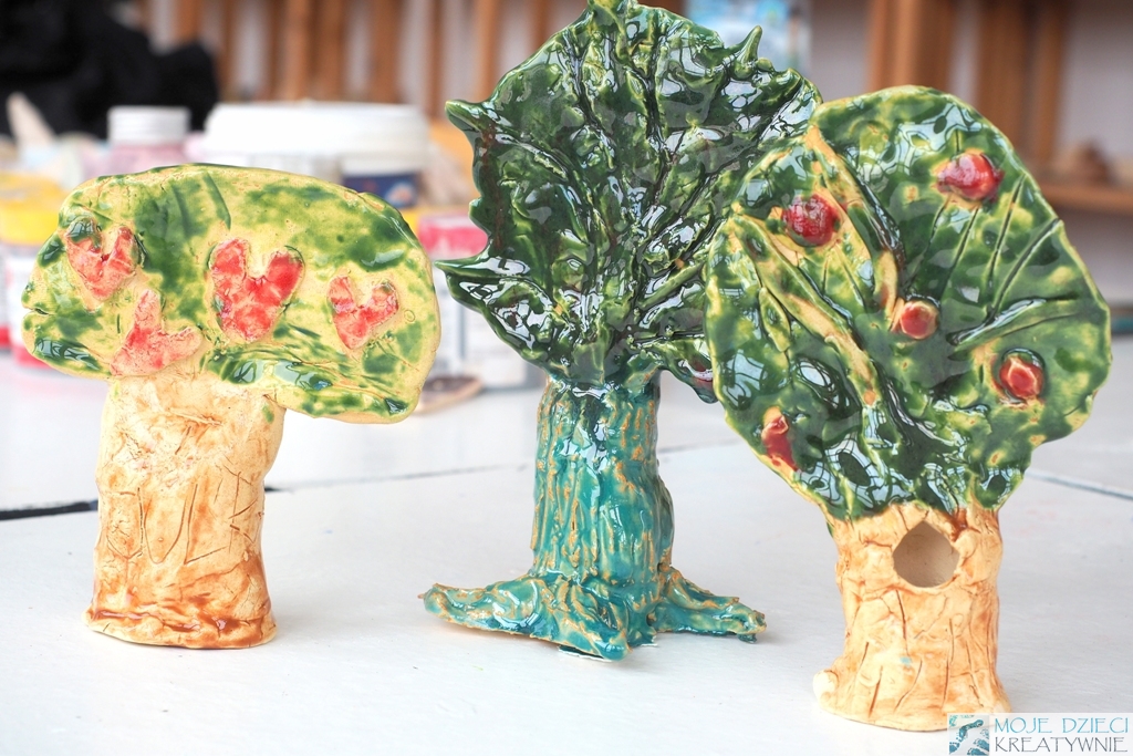 drzewa z gliny ceramiczne prace plastyczne moje dzieci kreatywnie