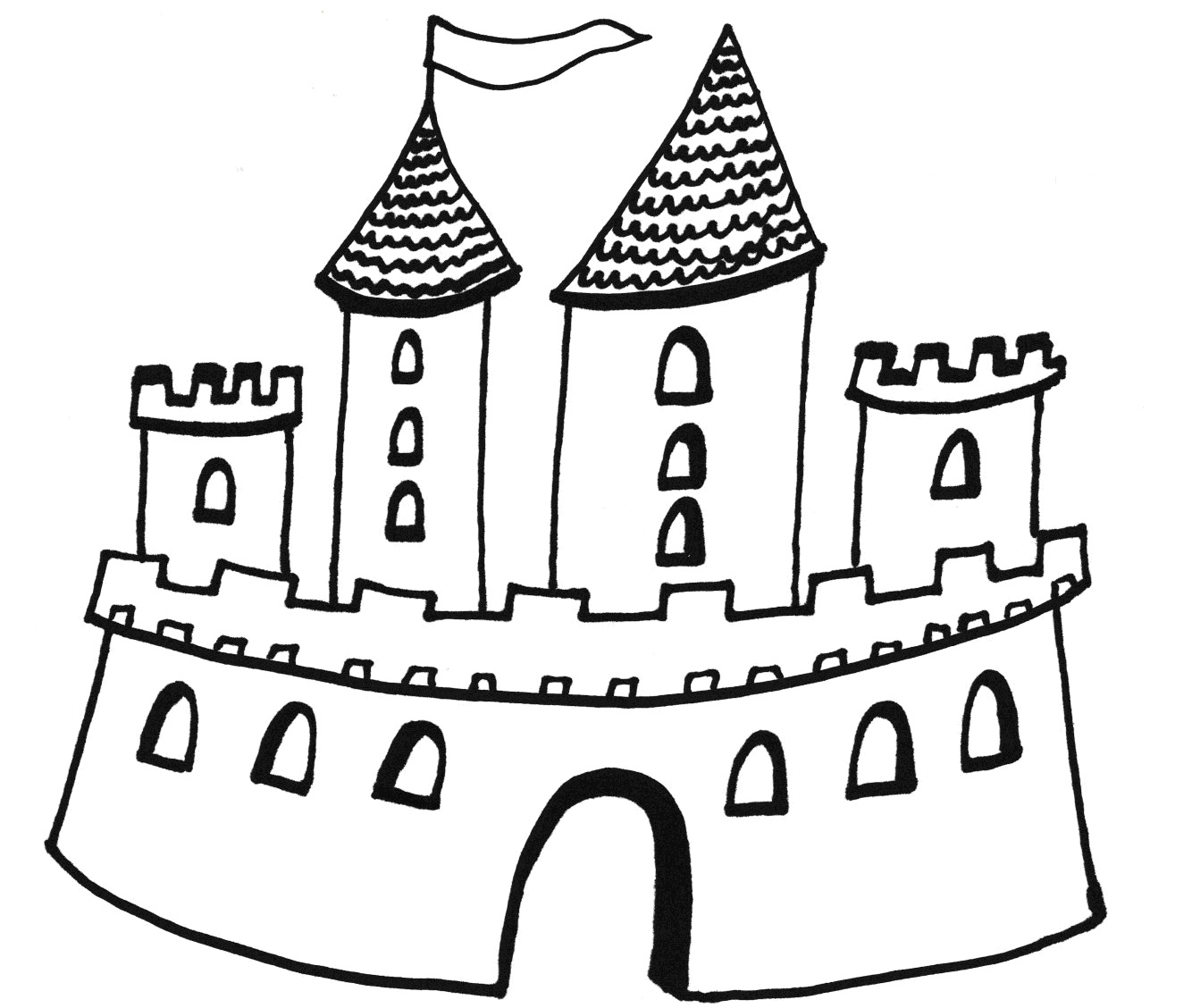 zamek kolorowanka