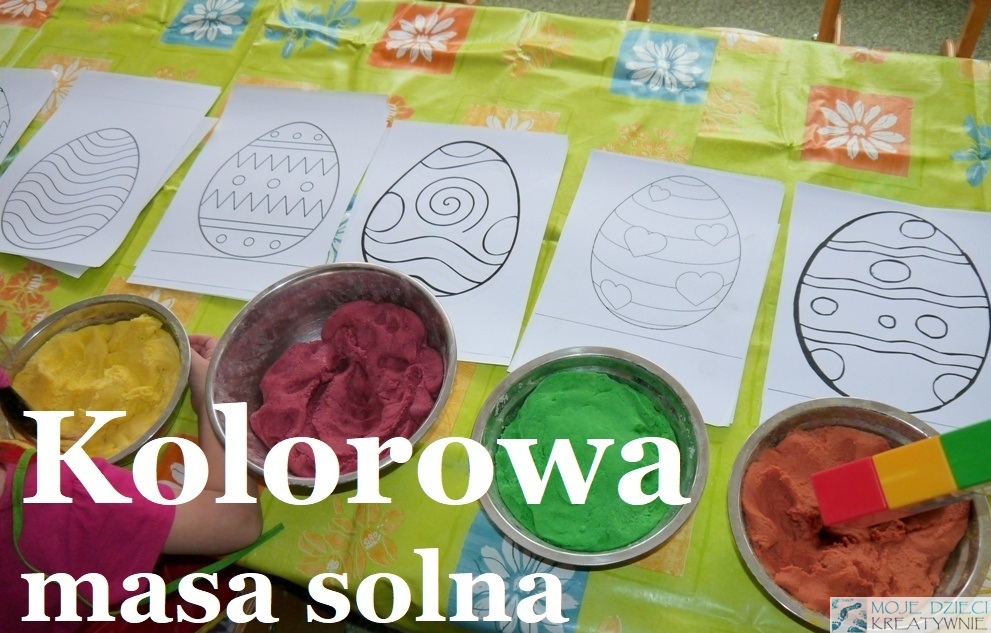 kolorowa masa solna masy plastyczne dla dzieci diy przepisy jak zrobic domowe 