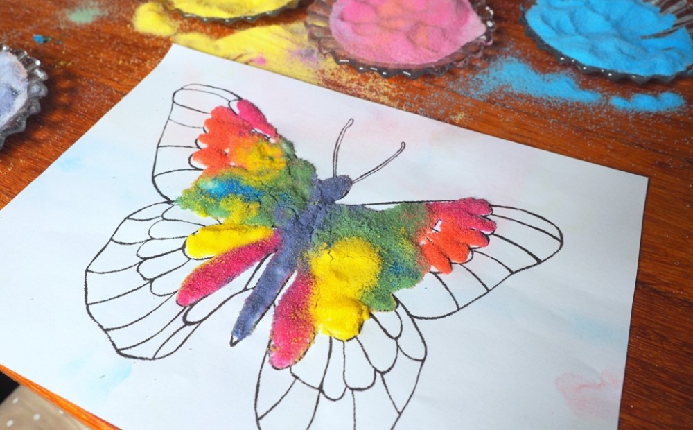 ciekawe prace plastyczne w przedszkolu szblon motyla do druku