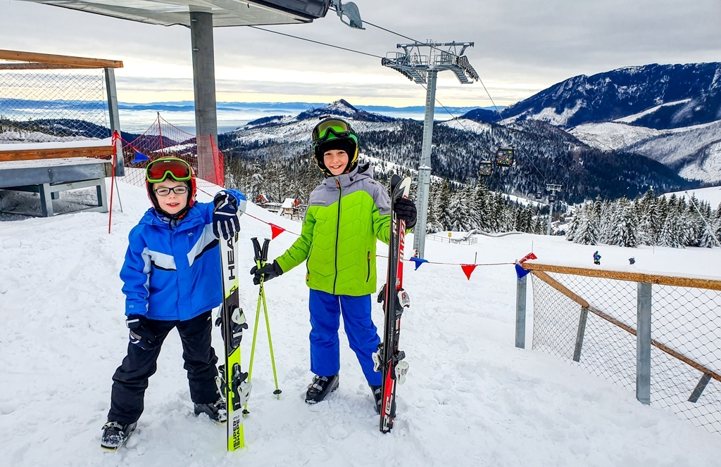 moje dzieci kreatywnie narty, dzieci na nartach, narty z dziećmi, bachledova dolina