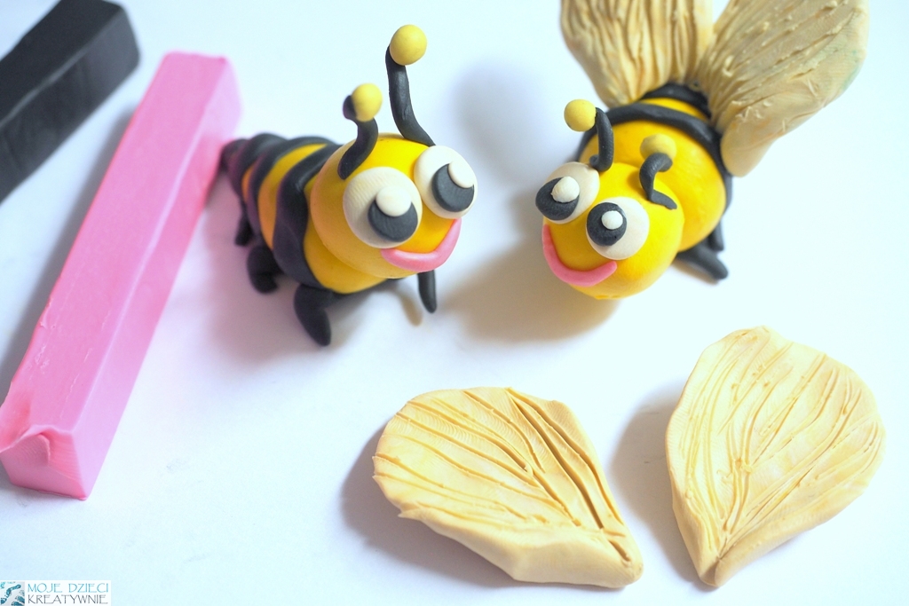 pszczoły z plasteliny, pszczółka z plasteliny, pszczółka praca plastyczna, pomysły na zrobienie pszczółki