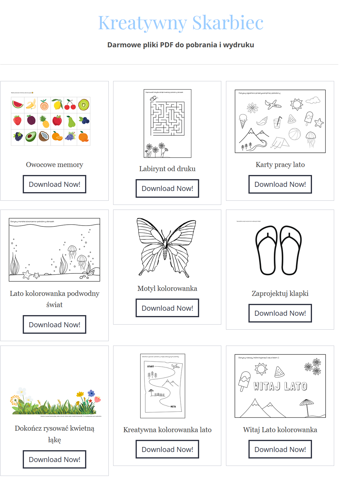 kreatywny skarbiec, moje dzieci kreatywnie pdf