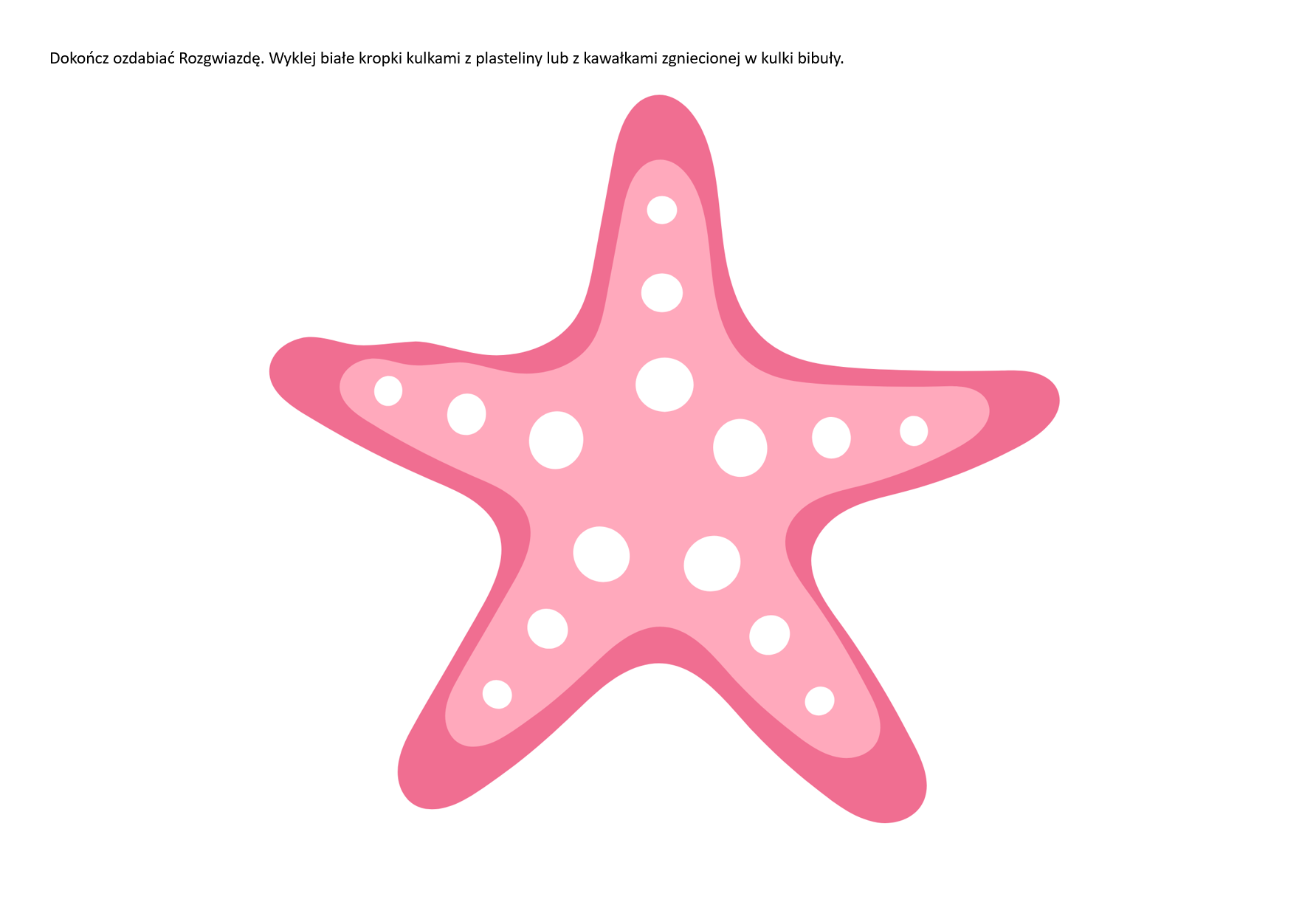 Rozgwiazda – karta pracy