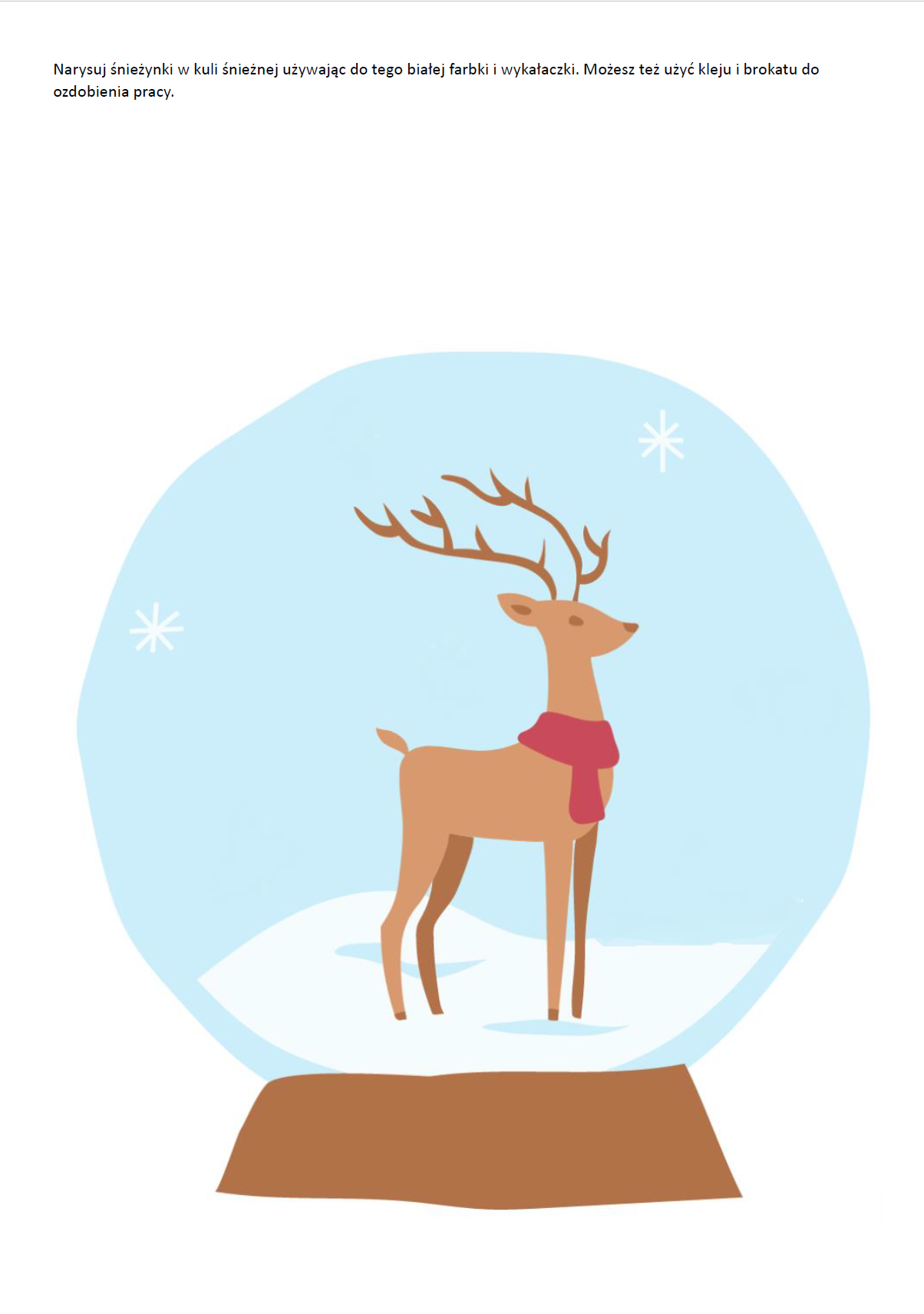 Kula śnieżna z reniferem