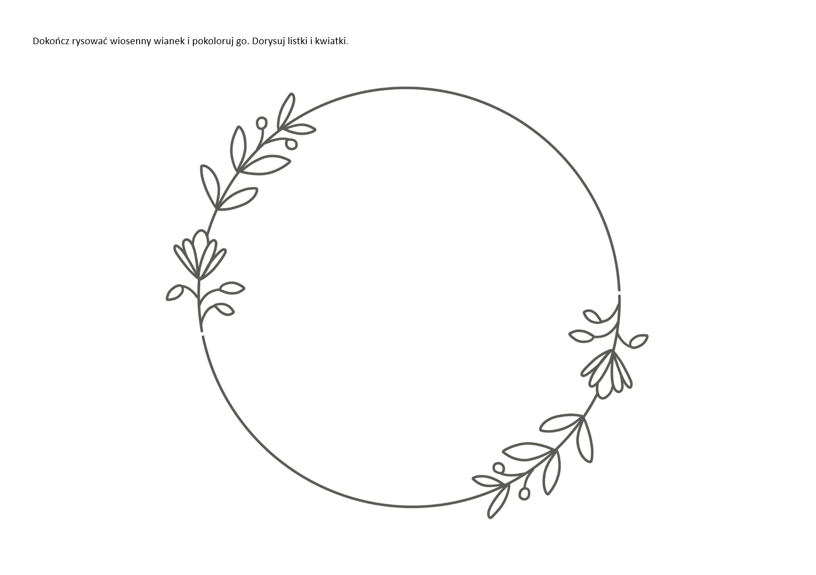 Wianek – karta pracy