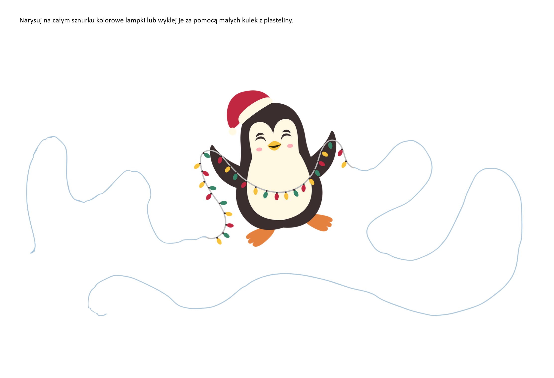 Pingwin z lampkami
