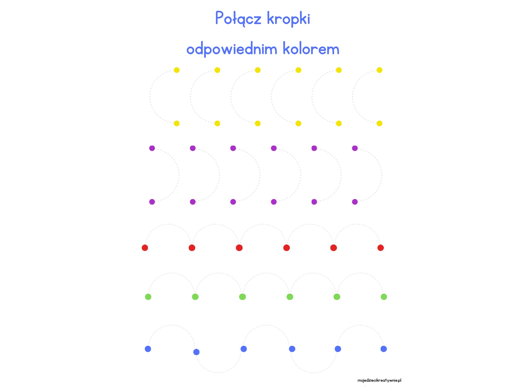 Połącz kropki odpowiednim kolorem